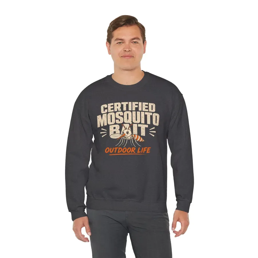 Certified Mosquito Bait Funny Camping Sweatshirt