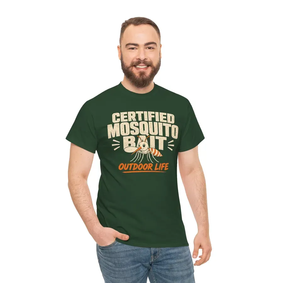 Certified Mosquito Bait Funny Camping Tee