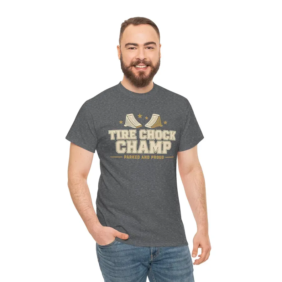 Tire Chock Champ Funny Camping Tee