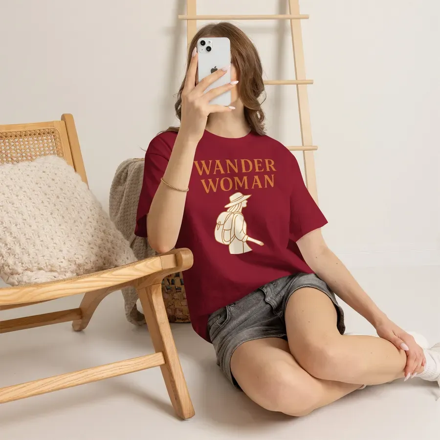Wander Woman Travel Tee: Adventure Graphic Shirt for Women
